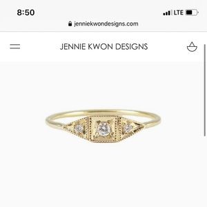 White gold Jennie Kwon Art Deco diamond ring